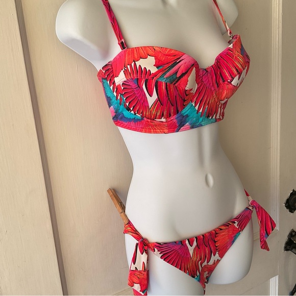 Bikini colorful tie bottom and top - Picture 2 of 9